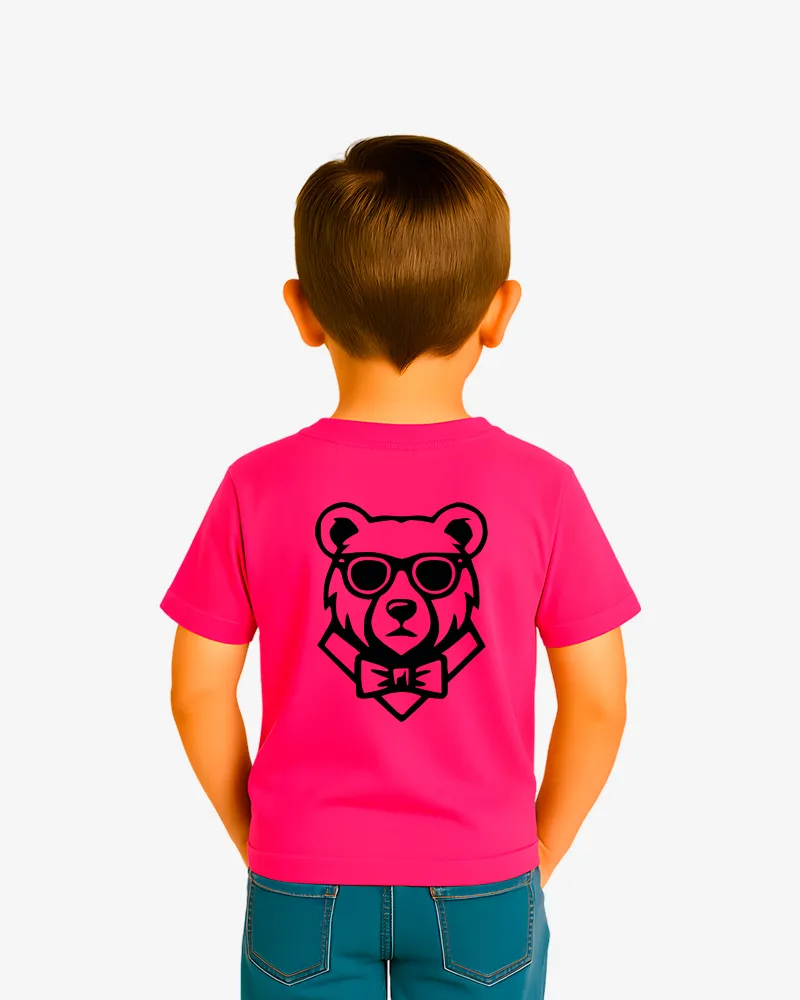 Camiseta niños Brisbane Mr Trendy Bear (rosetón) (delante)