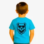 Camiseta niños Brisbane Mr Trendy Bear (turquesa) (delante)