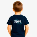 Camiseta niños Hobart Mr Trendy Bear (azul marino) (detrás)