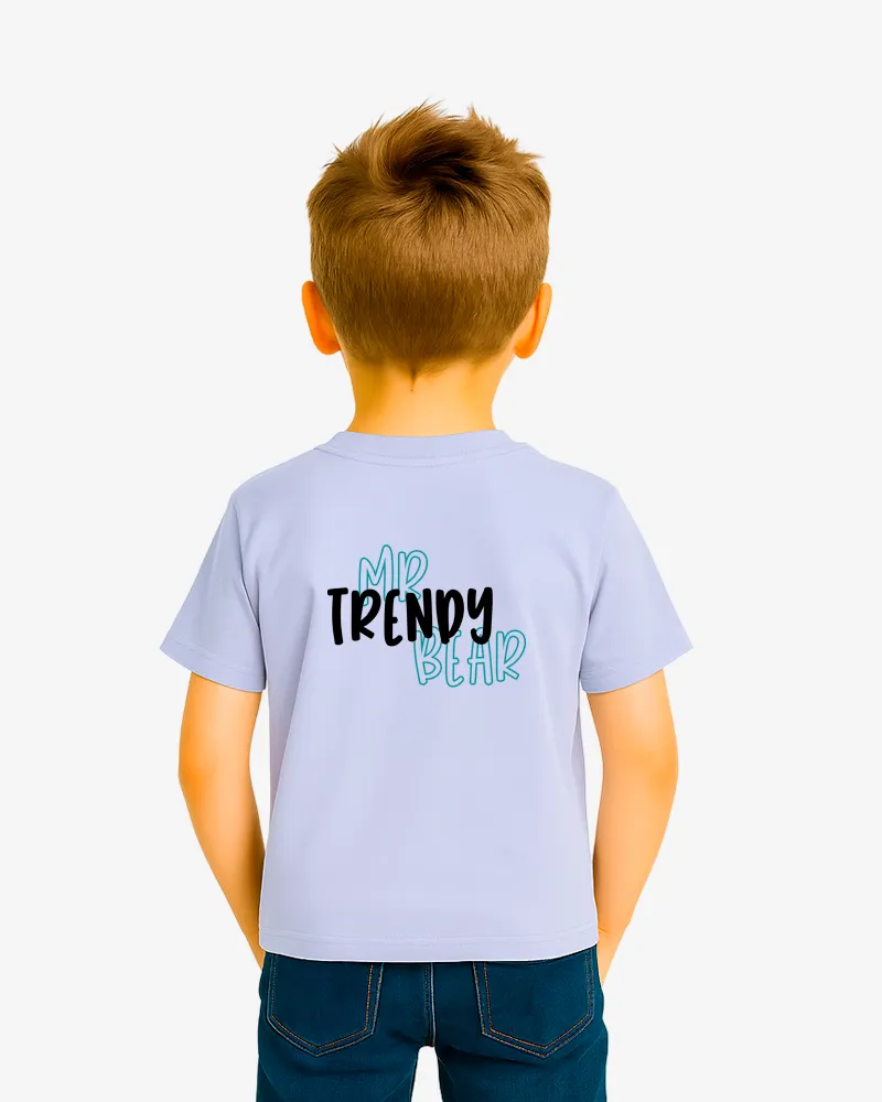 Camiseta niños Hobart Mr Trendy Bear (azul zen) (detrás)