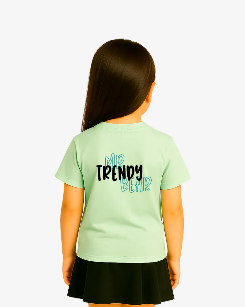 Camiseta niños Hobart Mr Trendy Bear (verde mist) (detrás)