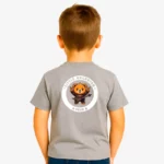 Camiseta niños Little rockstar Bear (gris vigoré) (detrás)