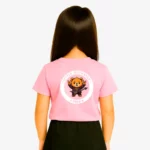 Camiseta niños Little rockstar Bear (rosa claro) (detrás)