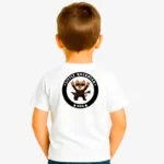 Camiseta niños Little rockstar Dog (blanco) (detrás)