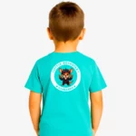 Camiseta niños Little rockstar Kangaroo (azul dusty) (detrás)