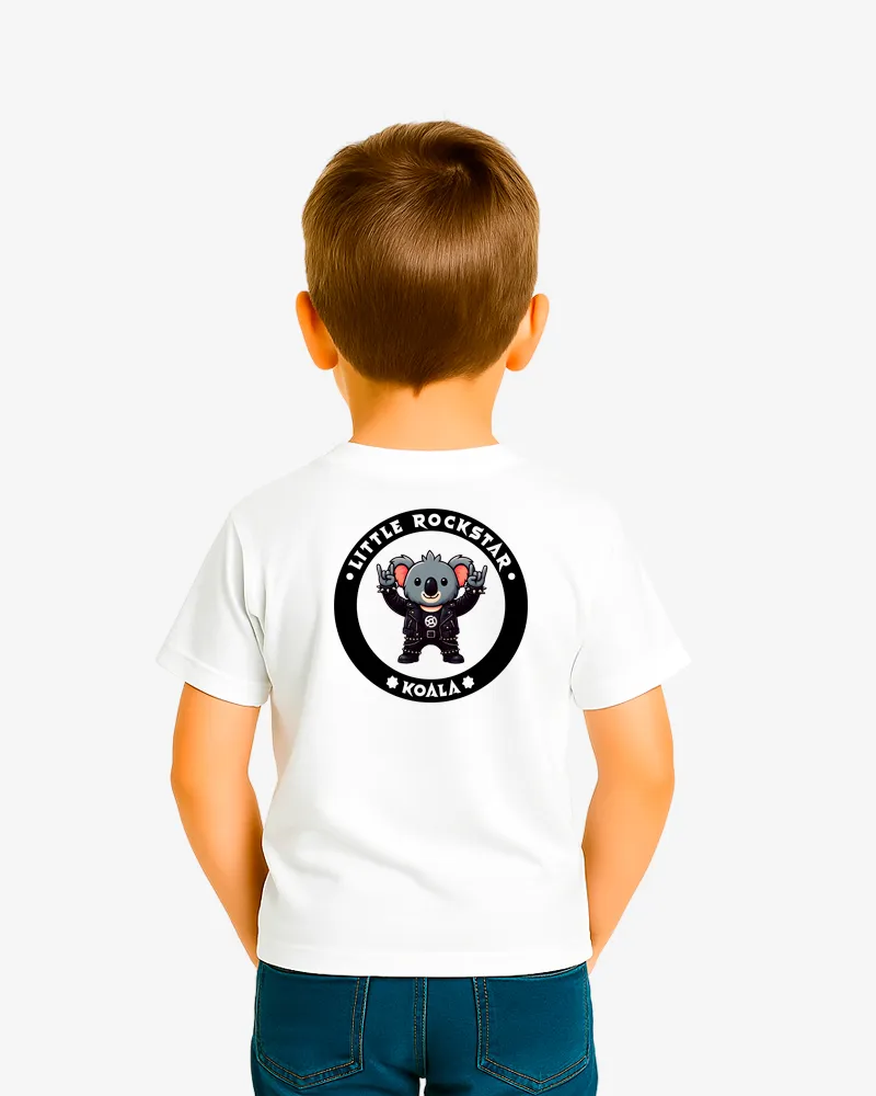 Camiseta niños Little rockstar Koala (blanco) (detrás)