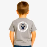 Camiseta niños Little rockstar Rabbit (gris vigoré) (detrás)