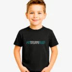 Camiseta niños Melbourne Mr Trendy Bear (plomo oscuro) (delante)