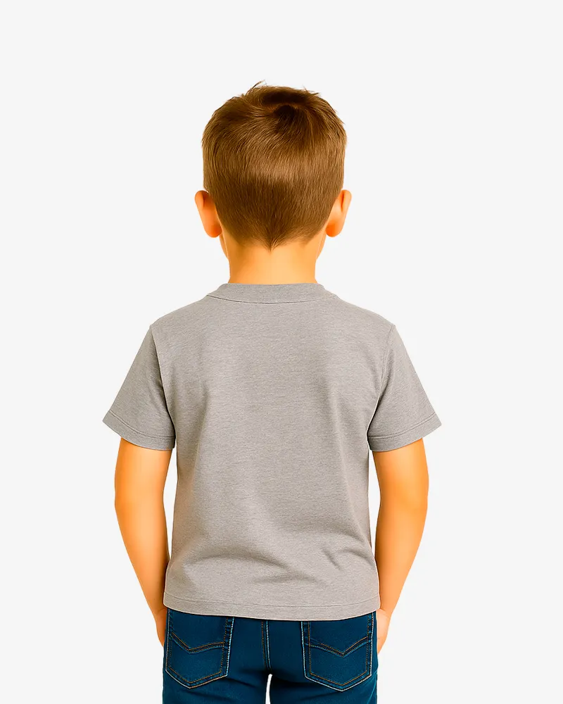 Camiseta niños Perth Mr Trendy Bear (gris vigoré) (detrás)