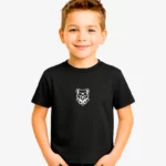 Camiseta niños Perth Mr Trendy Bear (negro) (delante)