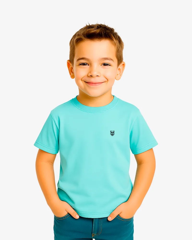 Camiseta niños Sydney Mr Trendy Bear (azul lavado) (delante)