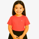 Camiseta niños Sydney Mr Trendy Bear (rojo crisanteno) (delante)