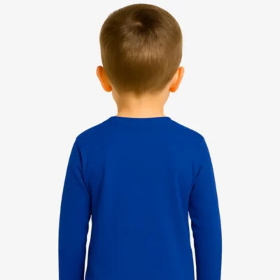 Camiseta manga larga niños Sydney Mr Trendy Bear (azul royal) (detrás)
