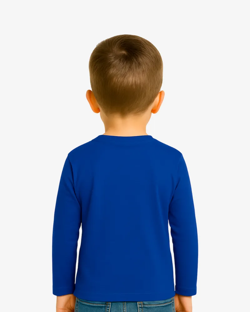 Camiseta manga larga niños Sydney Mr Trendy Bear (azul royal) (detrás)