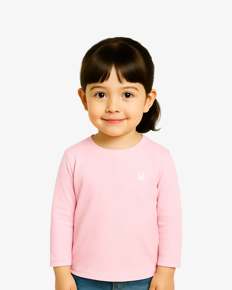 Camiseta manga larga niños Sydney Mr Trendy Bear (rosa claro) (delante)