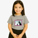 Camiseta niña Family portrait (gris vigoré) (delante)