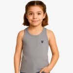 Camiseta tirantes niña Sydney Mr Trendy Bear (gris vigoré) (delante)