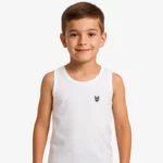 Camiseta tirantes niño Sydney Mr Trendy Bear (blanco) (delante)