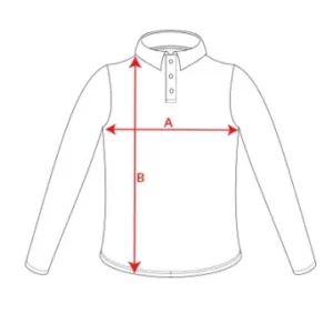 Esquema medidas polo manga larga