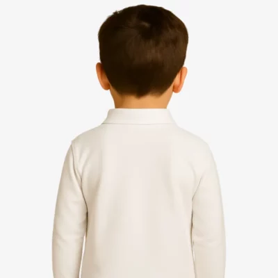 Polo manga larga niños Sydney Mr Trendy Bear (blanco) (detrás)