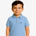 Polo niños Sydney Mr Trendy Bear (azul celeste) (delante)