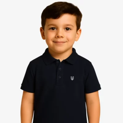 Polo niños Sydney Mr Trendy Bear (azul marino) (delante)