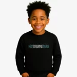 Sudadera niños Melbourne Mr Trendy Bear (negro) (delante)