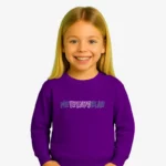 Sudadera niños Melbourne Mr Trendy Bear (púrpura) (delante)