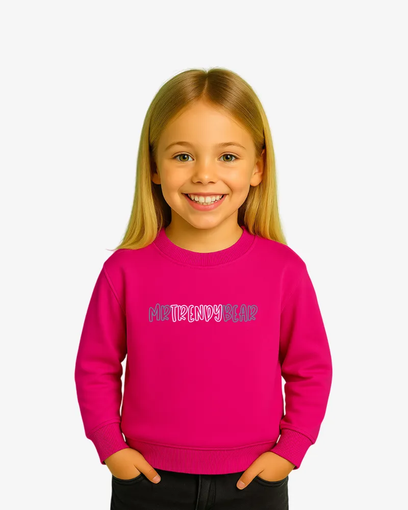 Sudadera niños Melbourne Mr Trendy Bear (rosetón) (delante)