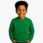 Sudadera niños Sydney Mr Trendy Bear (verde kelly) (delante)
