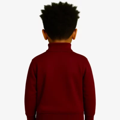 Sudadera niños cremallera Canberra 2 Mr Trendy Bear (granate) (detrás)