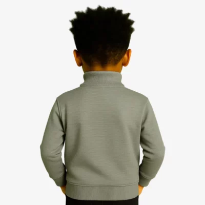 Sudadera niños cremallera Canberra Mr Trendy Bear (gris vigoré) (detrás)