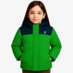 Abrigo acolchado Sydney Mr Trendy Bear (verde helecho_azul marino) (delante)