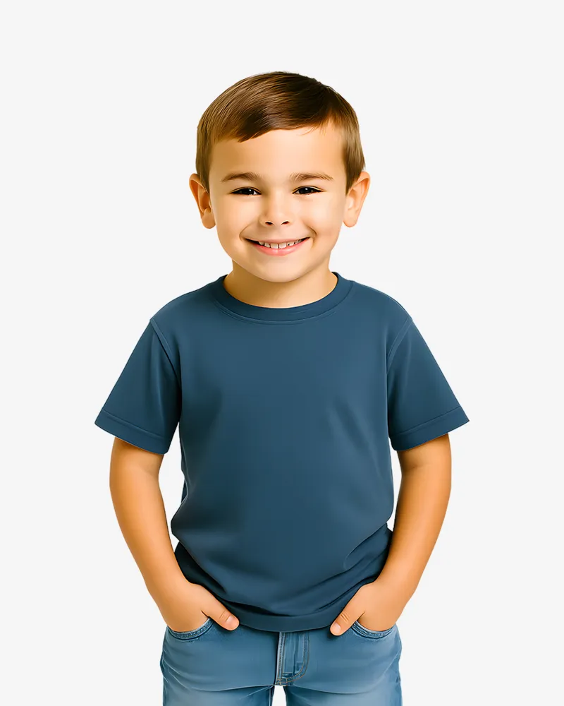 Camiseta niños Basic (azul denim)