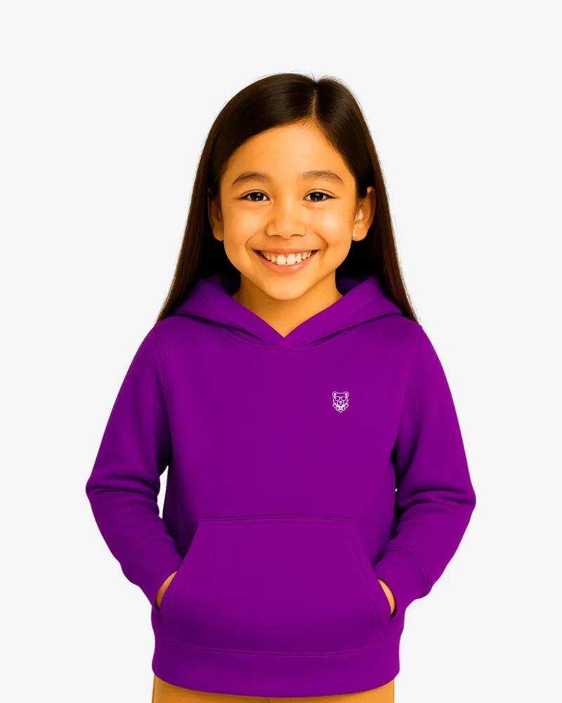 Sudadera Core niños Sydney Mr Trendy Bear (púrpura) (delante)