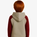 Sudadera Urban niños Sydney Mr Trendy Bear (gris vigoré_granate) (detrás)