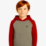 Sudadera Urban niños Sydney Mr Trendy Bear (gris vigoré_rojo) (delante)