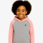 Sudadera Urban niños Sydney Mr Trendy Bear (gris vigoré_rosa claro) (delante)